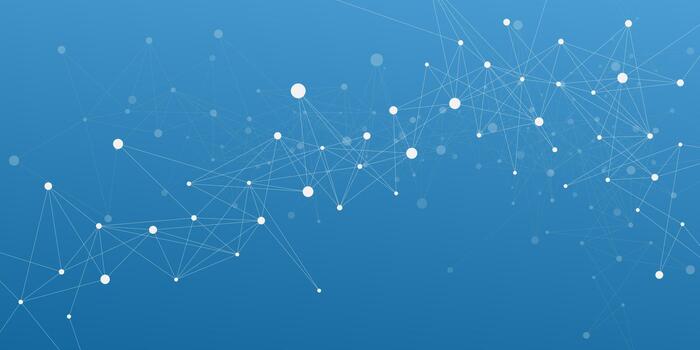 Abstract plexus design with connecting dots and lines. Big data visualization. Network connection technology. Suitable for medical, science and technology background vector