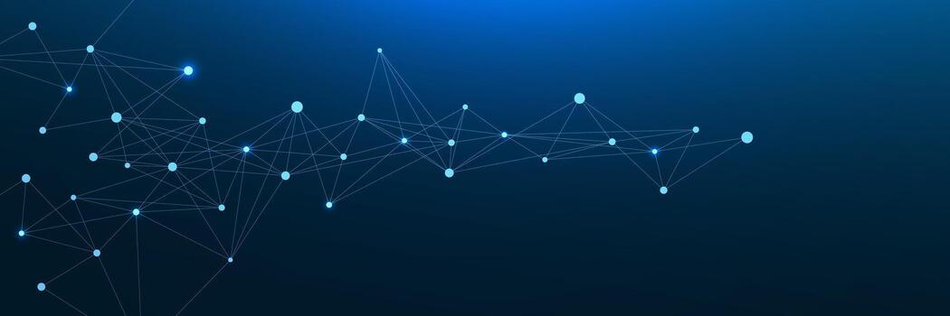 Futuristic tech network connection with plexus design. Digital data analysis and global communication concept background vector