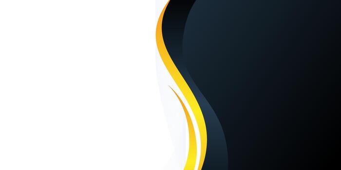 Presentation Black and Gold gradient wavy business background with soft and smooth color, suitable for abstract and banner background vector