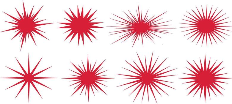 Explosive red splatter effects isolated on a white background display vector