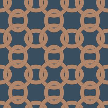 Abstract circles chain pattern. vector