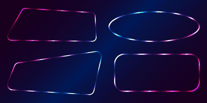 Colorful gradient frames for designs vector