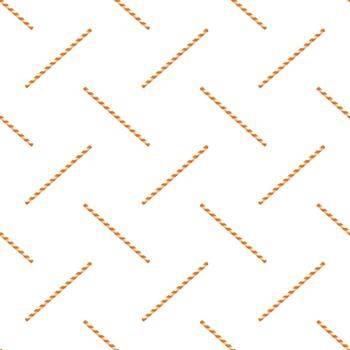 Seamless pattern with red striped drinking straws. Cartoon background. vector