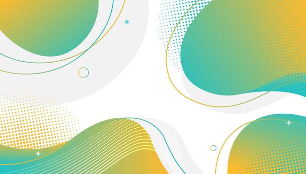 Modern Abstract Background with Gradient Fluid Shapes and Halftone Patterns vector