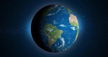 terra pianeta rotante nel suo proprio orbita nel il esterno spazio video