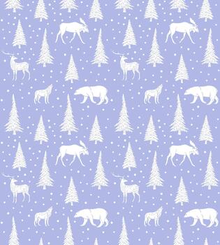 sin costura patrones de mano dibujado garabatear bosquejo bosque animales y abeto arboles aislado en antecedentes vector