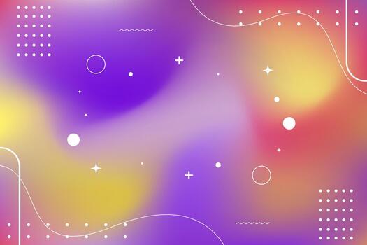 Vibrant mesh gradient background with geometric elements for modern designs and presentations vector