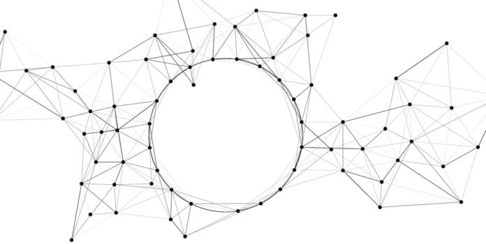 Abstract Network Connections Digital Technology Background vector