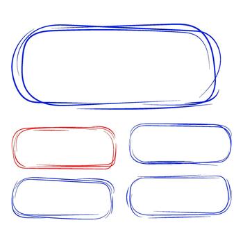 Doodle Style Graphic Frames Presentation Design Elements vector