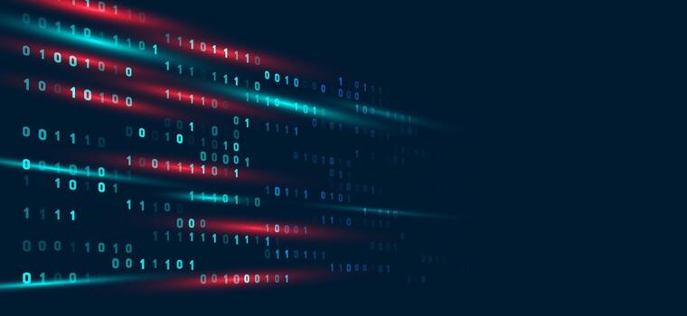 binario datos fluir resumen digital tecnología antecedentes 0, 1 vector