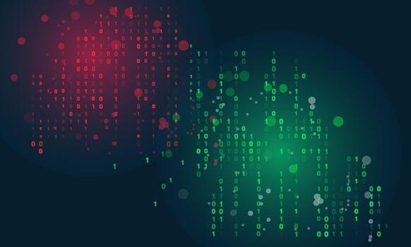 binario código datos fluir resumen digital tecnología antecedentes 0, 1 vector