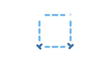 Text box element with arrow resizing tool interface icon video