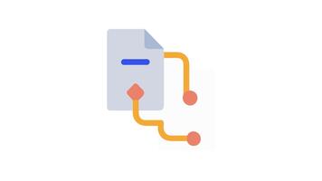 Document Workflow Diagram with Connection Lines and Data Points video