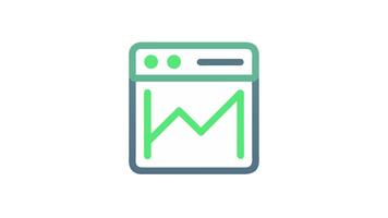 stiliserade Diagram fönster demonstrera tillväxt i enkel grafisk form video