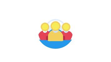 lagarbete illustration som visar samarbete och enhet inom cirkel video