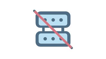 server tillgång nekas eller inte tillgänglig begrepp med röd linje video