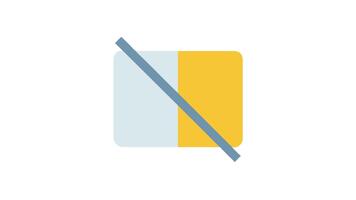 Inaktiverad två Färg gränssnitt med linje genom den symbol video