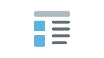 Simple flat design website layout interface with blocks and lines video