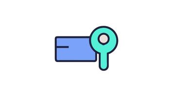 Flat icon design featuring a remove message notification video