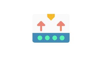 platt animering ikon av data överföra och förbindelse bearbeta video