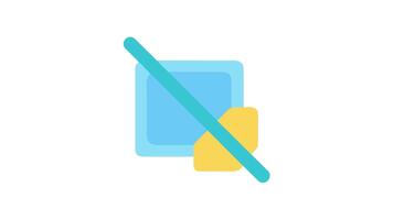 Inaktiverad bild fil ikon med diagonal linje grafisk symbol video