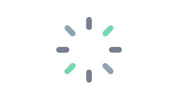 cargando icono con repitiendo elementos, plano estilo en blanco video