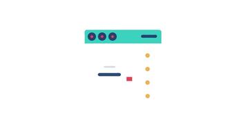 Schematic display of data processing with circuit connections video