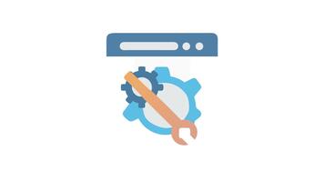 web solicitud ajustes y mantenimiento configuración animación ilustración video