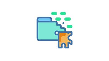 Data integration flat icon with abstract folder symbol video