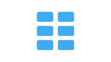 Blue rectangular blocks arranged in grid layout on White video