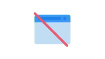 restrito Acesso local na rede Internet ícone com uma vermelho Cruz sobreposição video