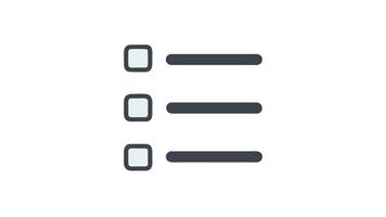 Checklist icon representing task management with simple design video