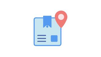 Simple Flat Delivery Icon with Map Pointer and Parcel video