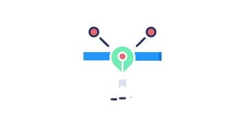 spårning paket på hemsida med plats stift ikoner video