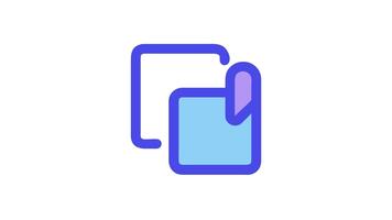 Two flat color documents showing a copy paste concept video