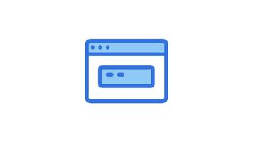 Web page icon showing interface elements in a window video