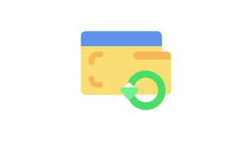 Flat Animation refresh data backup icon illustration isolated video