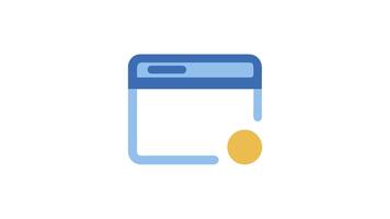 azul navegador janela gráfico com notificação botão elemento video