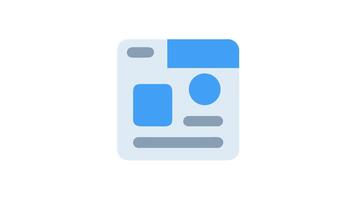 resumen plano icono de un sitio web diseño diseño video