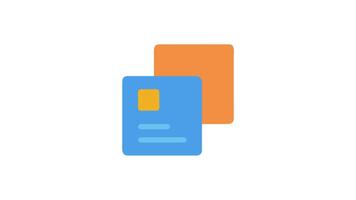 Abstract geometric shapes icon for document or application interface video
