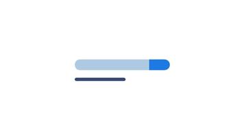 Simple flat style progress bar with rounded edges design video