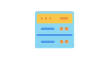 Abstract data server stack with two layers in blue video