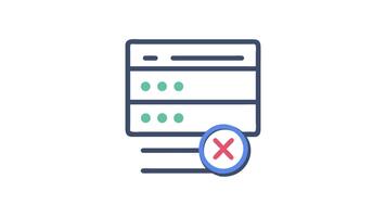 server fel begrepp ikon skildrar data lagring problem video