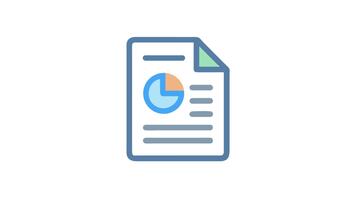 Document with Pie Chart and Text Report Icon video