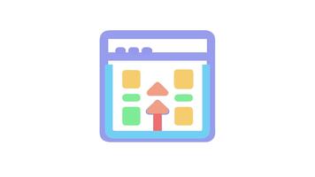 hemsida gränssnitt som visar data analys med ett uppåt trend video