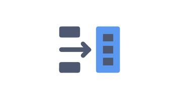 zichtbaar diagram presentatie van werkwijze stromen met gegevens transformatie stappen video