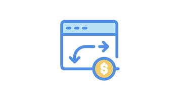 Monetary flow within website, cash conversion optimization platform concept video