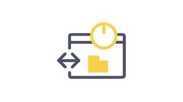 ändra storlek fil mapp med timer, modern minimalistisk grafisk stil video