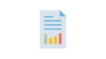 stiliserade Rapportera med Diagram indikerar ökande data trender video