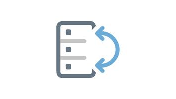 gegevens vernieuwen icoon met circulaire pijl Aan wit achtergrond video